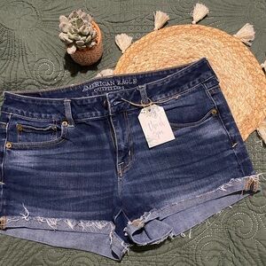 American Eagle Outfitters Blue Jean Shorts Distressed Casual